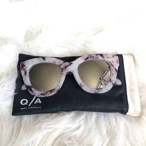 Quay Marbled Frame Sunglasses